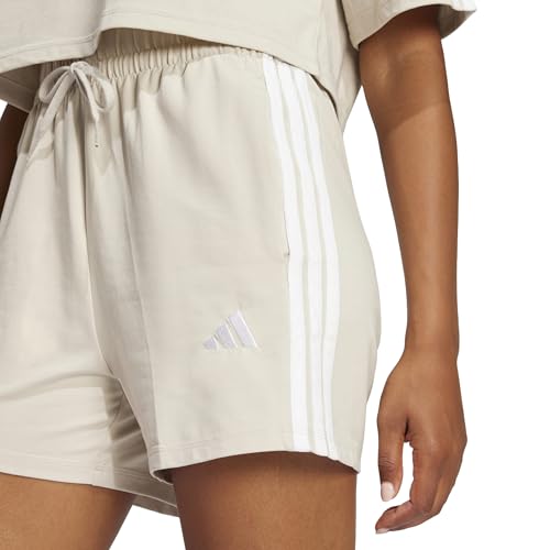 adidas Damen Essentials 3-Stripes Cotton Shorts, Wonder Alumina/White, XS – Ansicht 4