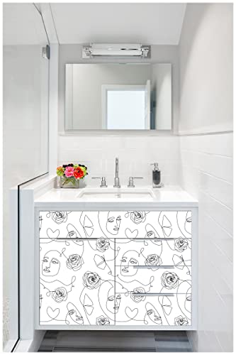 Floralplus Peel And Stick Wallpaper Black And White Removable Wallpaper For Bedroom Bathroom Home Decor Black Stick On Wallpaper Self Adhesive 17.7In X 118In #TOP3