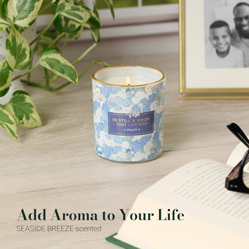 Image of Christian Art Gifts Be Still & Know Scented Candle: Soy Wax, Bible Verse