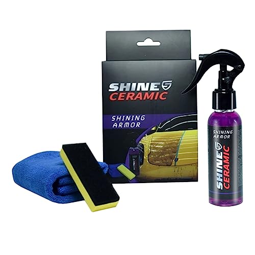 Kit Completo Revestimiento Ceramico Coche y Moto, Proteccion y Abrillantado Pintura Coche y Moto, 9H...