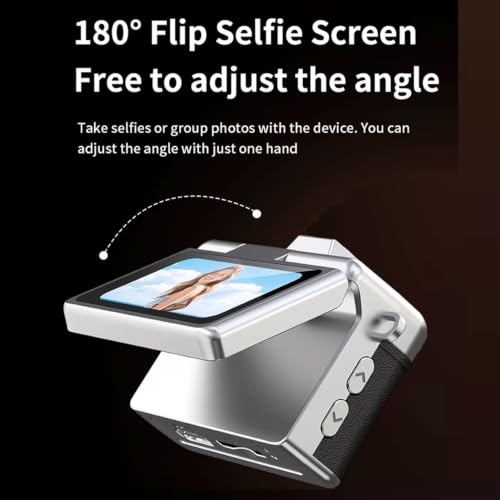 Image of Magnetic Selfie Screen with 3.97-Inch Display, 1250mAh Rechargeable Battery, Wireless Connection, USB-C, Magnetic Phone Back Camera Screen for iPhone & Android Smartphones (Miniature Camera)