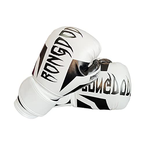 Vaveren Kids Boxing Gloves 6oz, and Girls with Soft Cushioning Effect PU Leather Gloves Sturdy, White