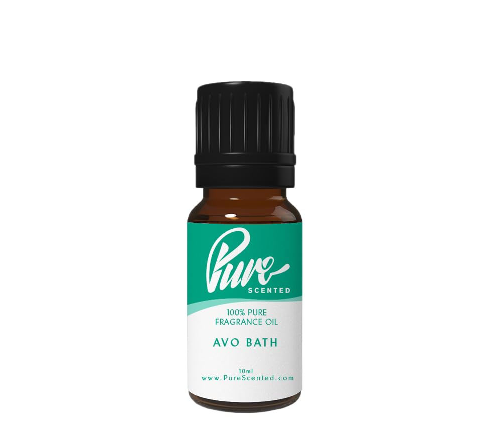 Pure Scented 10ml Fragrance Oils - 1 x 10ml Suitable for Candles, Soaps, Slime, Diffusers, Cosmetics, Wax Melts, Designer (1 x 10ml, AVO Bath)