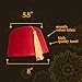 Kangaroo Red Fez Hat for Men With Gold Tassel – Arabian Moroccan Bellhop Ottoman Turkish Hat – Halloween Cosplay Dress Up Apparel