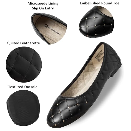 Alpine Swiss Petunia Womens Classic Ballet Flats Embellished Dressy Flat Shoes2