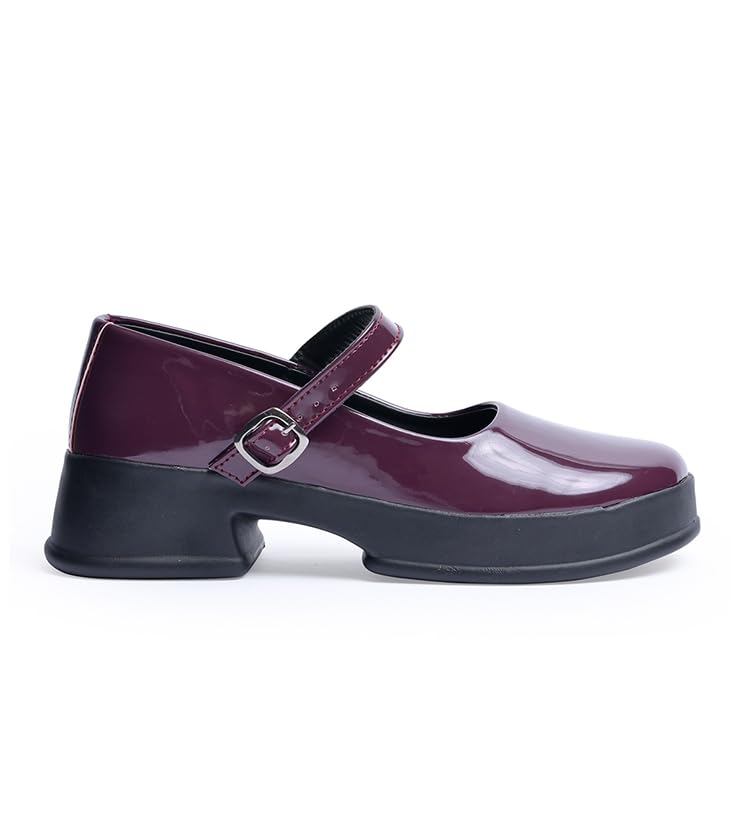 Image of JM LOOKS Women Mary Jane Block Heels | Single Strap | Round Toe | Stylish & Comfortable | Formal & Casual