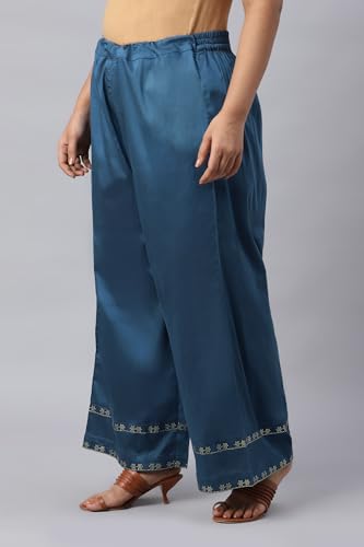 Image of W for Woman Women High Rise Strechable Parallel Pants | Regular Fit Trousers