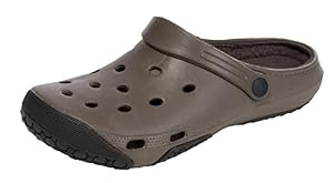 Brandsseller Brandsseller Herren Clogs Pantoffel Schuhe Gartenschuhe Hausschuhe gefüttert - Schwarz und Taupe Brandsseller Brandsseller Herren Clogs Pantoffel Schuhe Gartenschuhe Hausschuhe gefüttert - Schwarz und Taupe