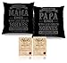 Produktbild Eltern Coole Mama eines Sohnes und Cooler Papa eines Sohnes Kissen Polster Set Geschenk Vater Mutter