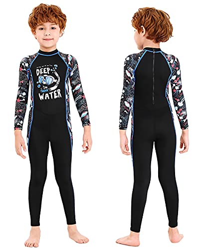 M2C X-Manta Roupa de banho para meninos e meninas com proteção solar UV FPS 50+, Criaturas marinhas