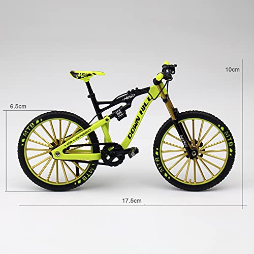 Image of 1:8 Scale Die Cast Racing Bicycle Toy for Kids - Alloy Metal Off-Road Decorative Showpiece with Realistic Design, Moveable and Rotating Handle, Wheels, Pedals (Multicolor)