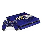 Skinit Decal Gaming Skin Compatible with PS4 Slim Bundle - Officially Licensed NFL Baltimore Ravens Double Vision Design