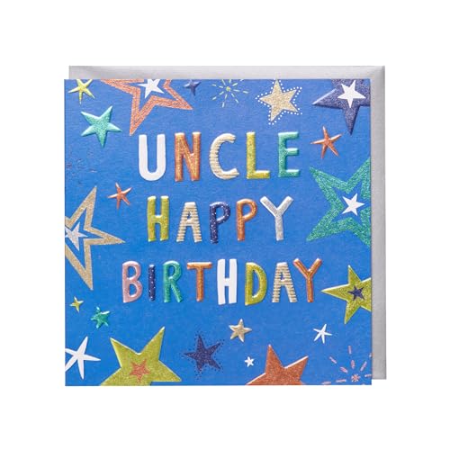 Kindred | Happy Birthday Card for Uncle | Stars Design | With Envelope
