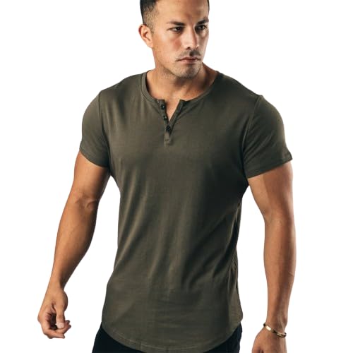 Image of Men's Fashion Henley Neck Half Sleeve T-Shirts