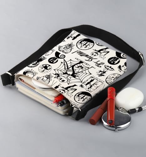 CMNIM Jack and Sally Crossbody Bag Nightmare Inspired Gifts for Horror Movie Fans Skull Small Shoulder Bag4