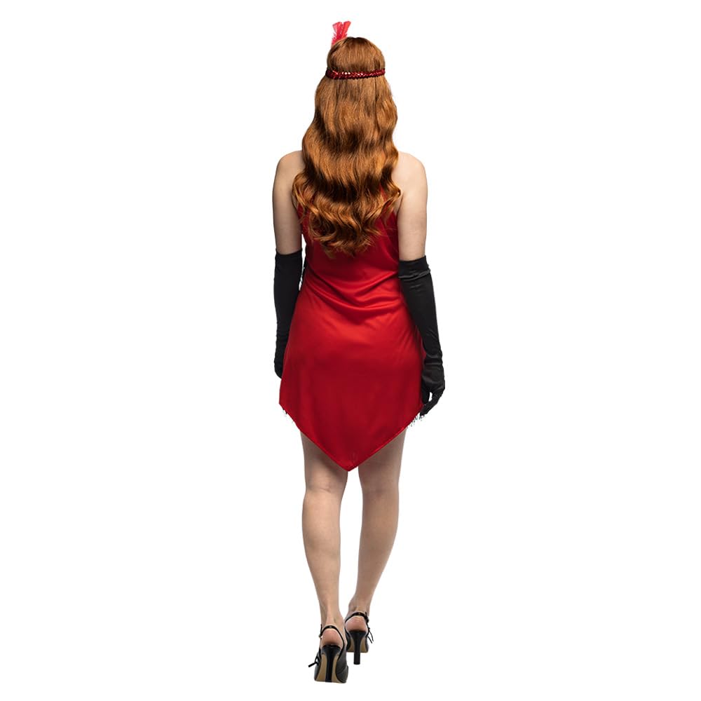 Boland 84585 Kostüm Flapper Evelyn Adult Costume, Unknown, red, 40-42 - Image 4