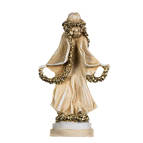 Estatua decorativa de mármol con diseño de diosa Flora dorada miniatura 6