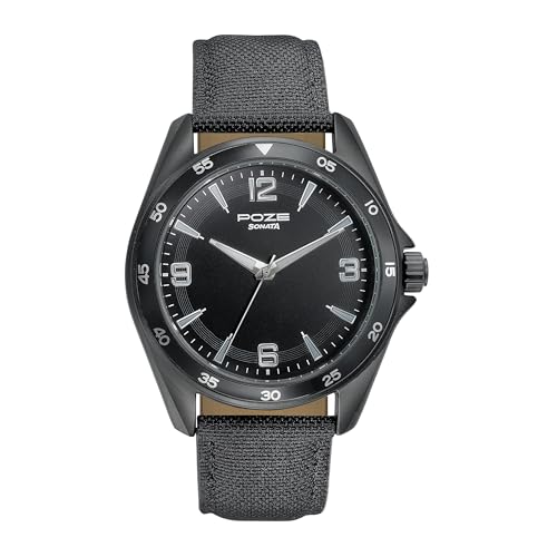 Sonata Poze Quartz Analog Black Dial Leather Strap Watch for Men-SP70037NL01W (B0CXDDW6GL) Amazon Price History, Amazon Price Tracker