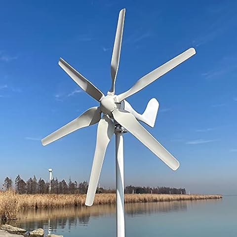 Rewindagic 600w Wind Turbine 12v 24v 48v Axis 3 Phase AC Wind Generator Kit with MPPT Controller Free Power Energy for Home Farm Street Lamps Windmill (48V with MPPT Controller) Cover