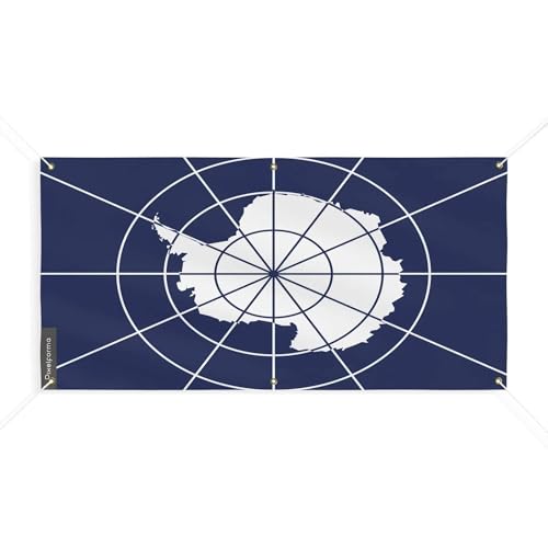 Drapeau Antarctique 100x200cm grand format avec 6 oeillets métalliques