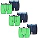 Produktbild PUMA 6 er Pack Boxer Boxershorts Jungen Kinder Unterhose Unterwäsche, Farbe:686 - Green/Blue, Bekleidung:164