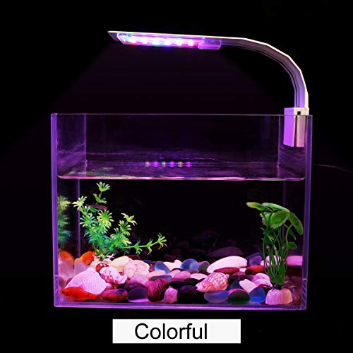 Senzeal M280 Aquarium Led Light 12W 24 Led Fish Tank Clip On Light For 8-15 Inch Fish Tank Plant White Blue Lighting #TOP5