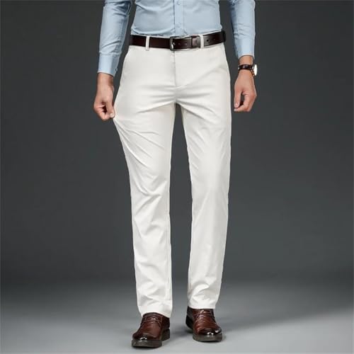 Men's Slim Straight Formal Pants Business Solid Color Stretch Cotton Trousers Jogging Casual Pants2