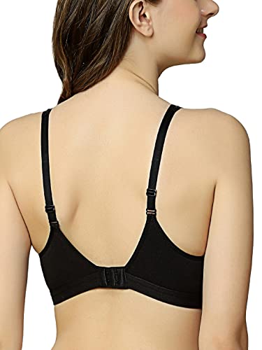 Image of Triumph Beginner Bra for Women Padded Non Wired Bra Wireless Full Coverage Lingerie for Teens Lightly Padded Cut-n-Sew Support Wide Straps Elastic Bottom Band Pack of 1