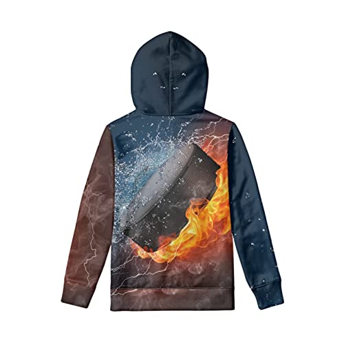 For U Designs Kids Pullover Sweatshirts Ice Hockey Graphic Fashion Warm Winter Hoodies With Pocket For Youth Boys #TOP1