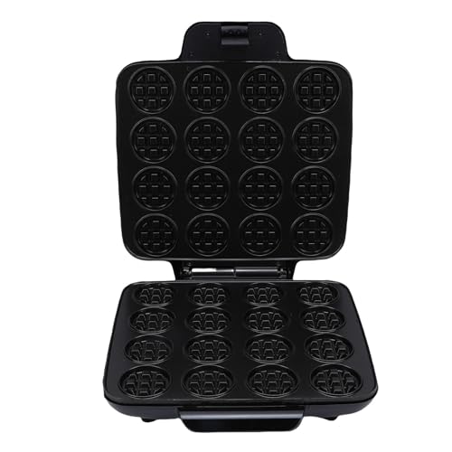 Tnfeeon Mini Máquina para Hacer Gofres, Plancha para Hacer Gofres Eléctrica Antiadherente de 16 Orificios con Calentamiento Rápido de 1200 W, Máquina para Hacer Desayuno Compacta (Enchufe europeo