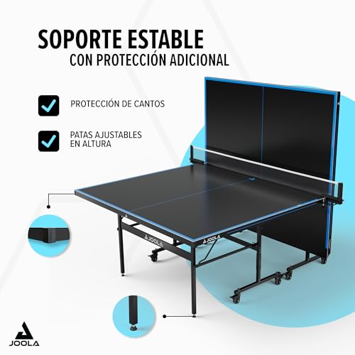 Miniatura 5 de Joola Mesa De Ping Pong Exterior J100a Mesa De Ping Pong Profesional De 4 Mm De Aluminio Resistente A La Intemperie, Plegable, Antracita Azul, 274 X 152,5 X 76 Cm