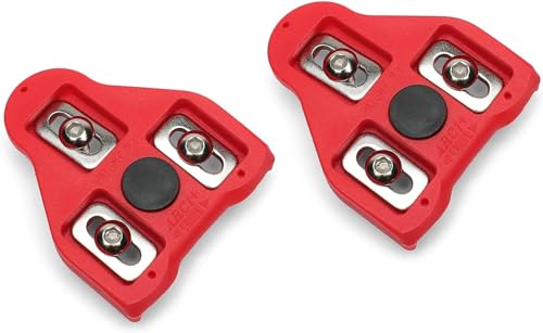 Bike Cleats Delta Cleats Compatible with Peloton Bike (9 Degree Float) for Spin Indoor Bikes Pedals Red
