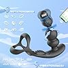 ZWFUN Analvibrator Sexspielzeug mit Penisring, 9*9 Vibrations Rotationsreiz Analkugeln mit Bluetooth APP-Steuerung Buttplug Prostata Stimulation Massagegerät Sex Spielzeug für die Männer Frauen Paare #1