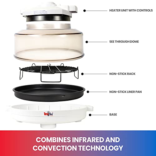 Total Chef Countertop Infrared Oven With Convection Air Circulation, Time And Temperature Control, 1300W, Roast, Steam, Bake, Broil, Air Fry, And More, For Cottage, Dorm Room, Rv, Apartment, Home #TOP5