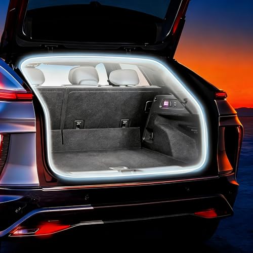 XineYuor Tira LED para Maletero Coche, 4m Luz Maletero LED con Sensor Automático de Apertura, Impermeable IP65, Fácil Instalación Sin Herramientas, 12V para Coche/SUV (Efecto Luz Fija)