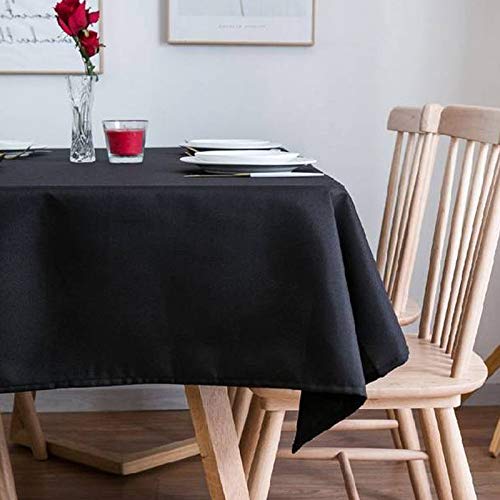 Nappe noire table carrée 90x90 cm lavable housse table basse mariage