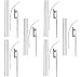 Mission Flags Swooper Flutter Flag Hardware-Three 4 Piece Pole Kits with Ground Spikes 2 Pack