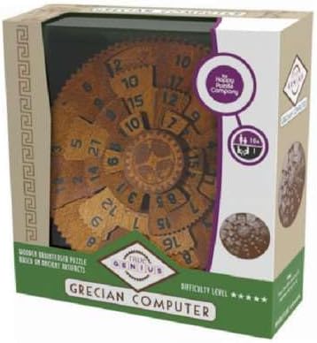 The Happy Puzzle Company | True Genius Grecian Computer | Wood Brain Teaser Puzzle Based Ancient Artifacts | Learn Lateral Thinking & Problem Solving Skills | Ages 10+