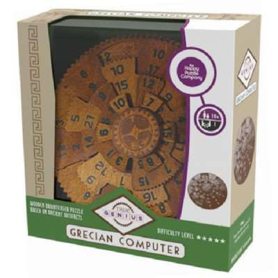 The Happy Puzzle Company | True Genius Grecian Computer | Wood Brain Teaser Puzzle Based Ancient Artifacts | Learn Lateral Thinking & Problem Solving Skills | Ages 10+