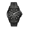Bulova Men’s Classic Dress 6-Hand Multi-Function Day/Date Quartz Watch, Black Patterned Dial, 43mm
