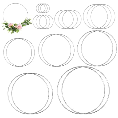 22 Stück Metallringe zum Basteln, 4/ 5/6/8/10/12/15/18 / 20cm...