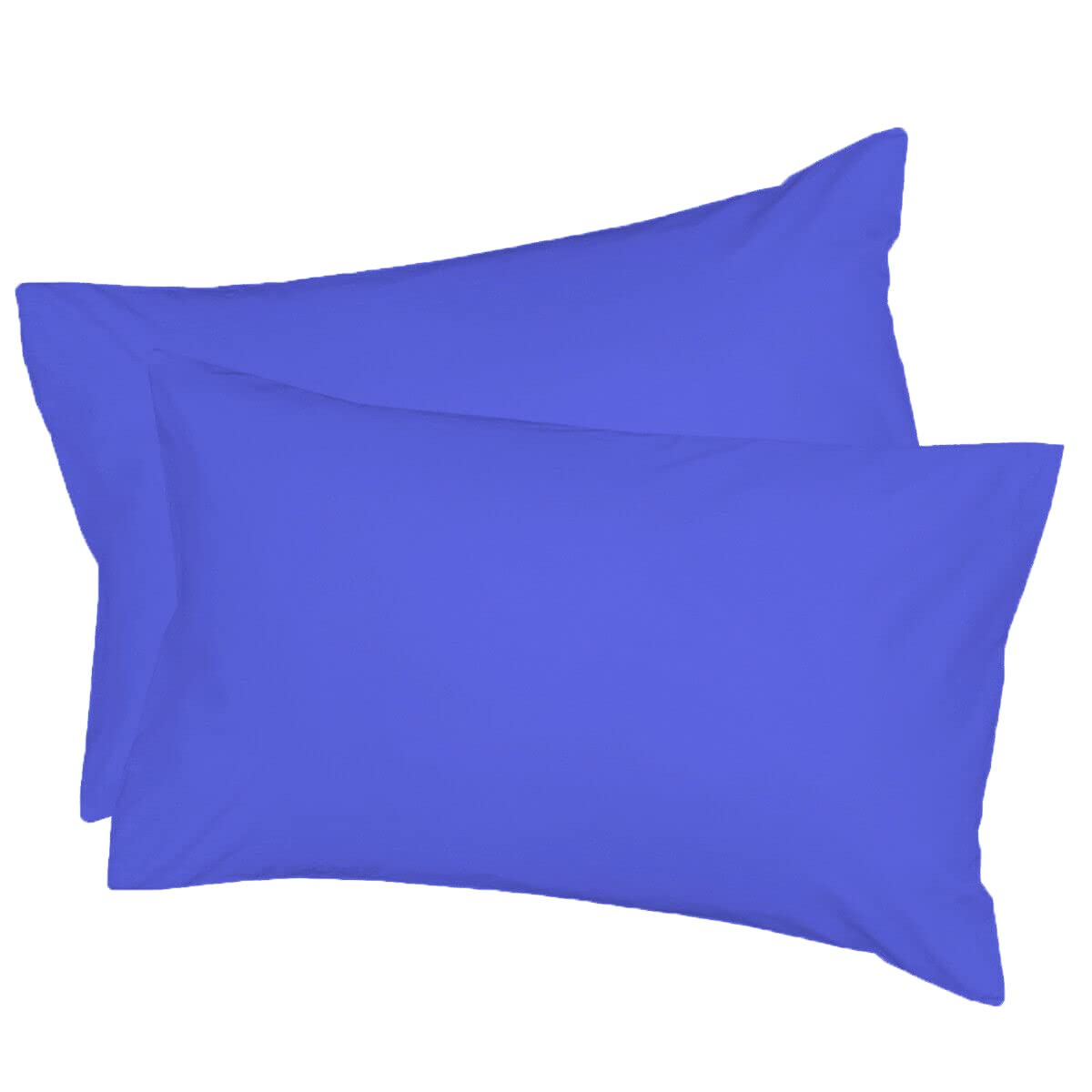 Pillow Case Luxury Poly Cotton Housewife 1 2 3 4 Pair Pack Bedroom Pillow Cover (2, Blue)