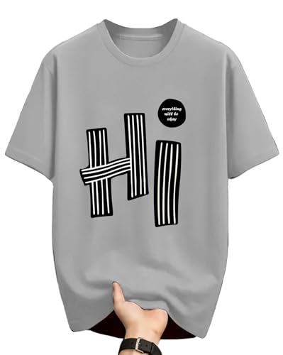 Image of AUSK Oversized T-Shirts || Printed Loose Fit Half Sleeve Tshirt for Mens