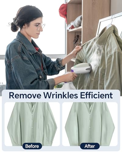 BEAUTURAL Steamer for Clothes, Portable Handheld Garment Fabric Wrinkles Remover, 30-Second Fast Heat-up, Auto-Off, Large Detachable Water Tank - Image 4