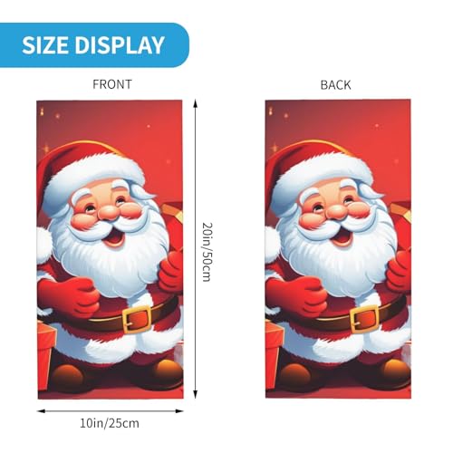 Santa Claus Xmas Gifts Neck Gaiter UV Sun Protection Face Mask Scarf Cooling Breathable Face Cover for Men Women Elastic Balaclavas Versatile Bandana, Sun & Wind-proof for Skiing Hiking2