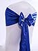 Namvo Lot de 25 housses de chaise en satin élastique avec nœud papillon pour mariage, fête, maison (bleu)