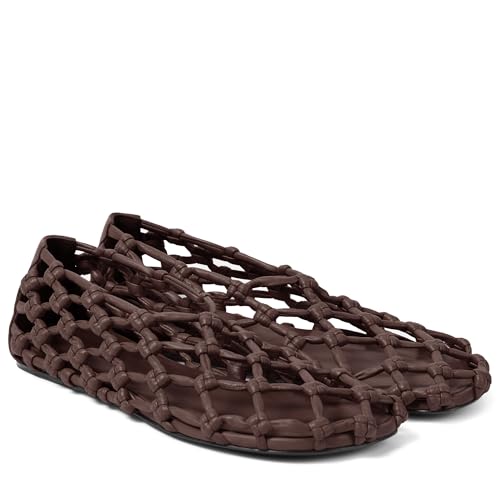 Mesh Ballet Flats for Women Woven Hollow Beach Ballerina Flats Comfortable Casual Slip on Mary Jane Flats