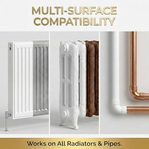 Meuvcol 2 in 1 Radiator Paint & Primer - 1000ml White Enamel Metal Paint for Radiators, Pipes & Towel Rails - Anti Rust Matte Touch Up Paint - Heat Resistant, Durable, Low Odor, Non-Yellowing by Meuvcol - Image 5