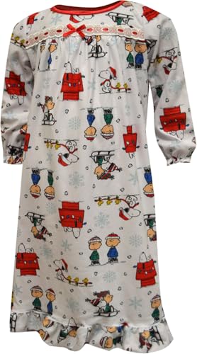 Peanuts Boys Girls Matching Flannel Winter Christmas 2 piece Pajama Set or Nightgown