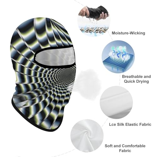 Balaclava para hombre, máscara para esquí con ilusión óptica en espiral, cubreboca para invierno, ciclismo y deportes al aire libre miniatura 3
